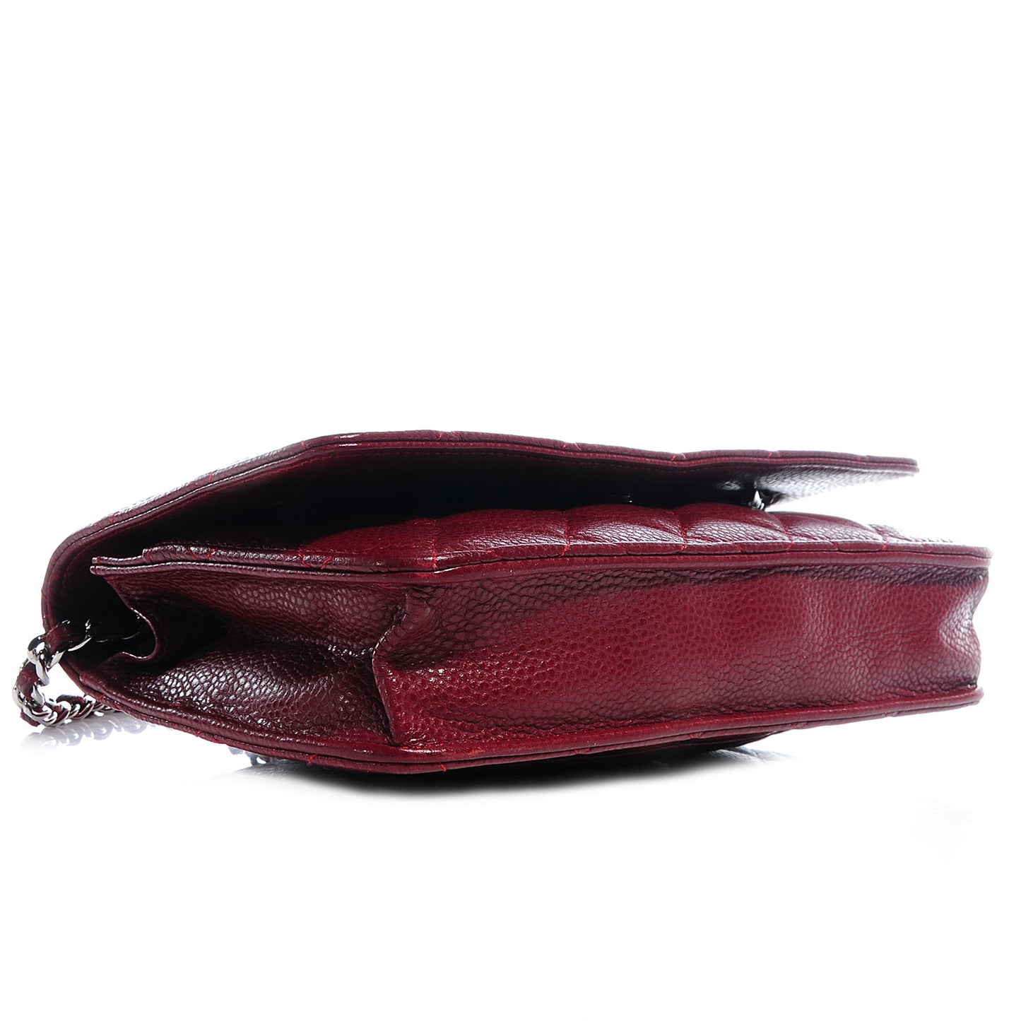 Caviar Quilted Wallet on Chain WOC Red