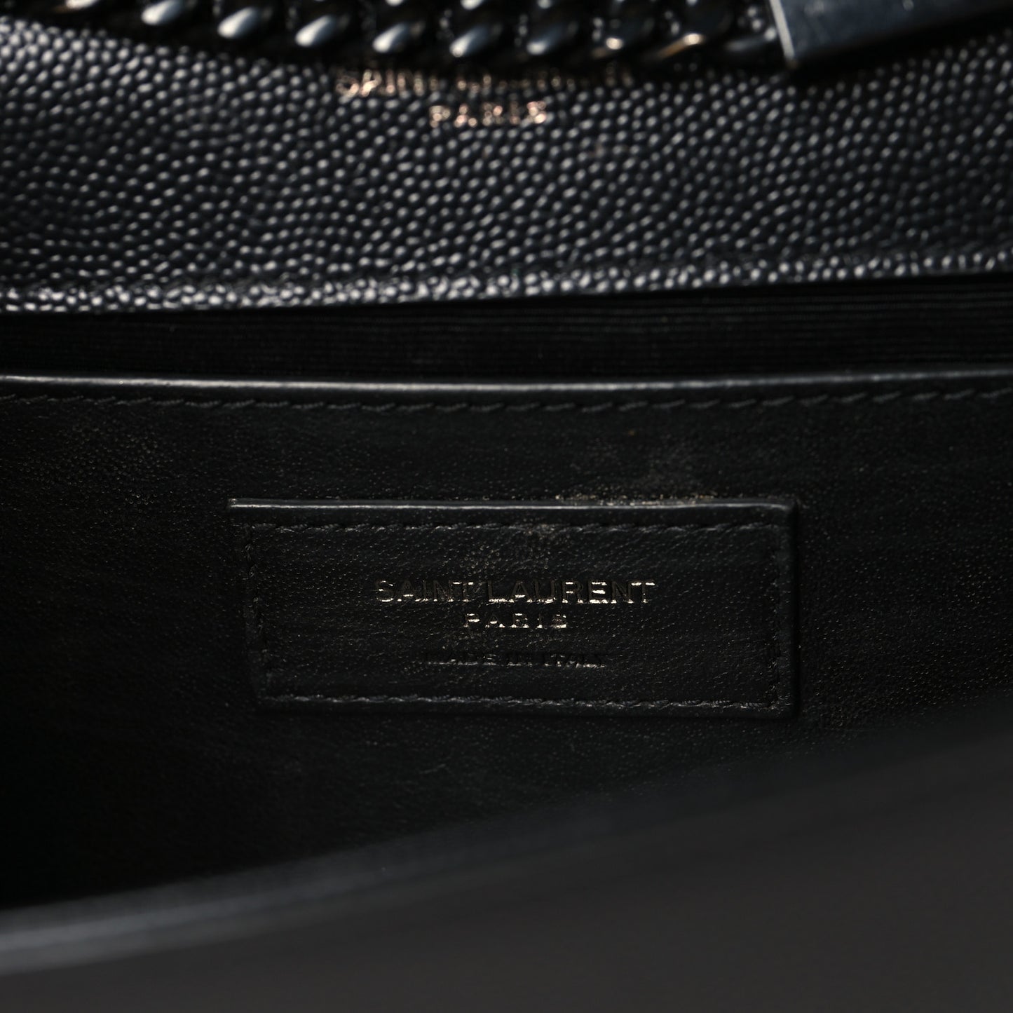 Grain De Poudre Small Monogram Monochrome Kate Satchel Black