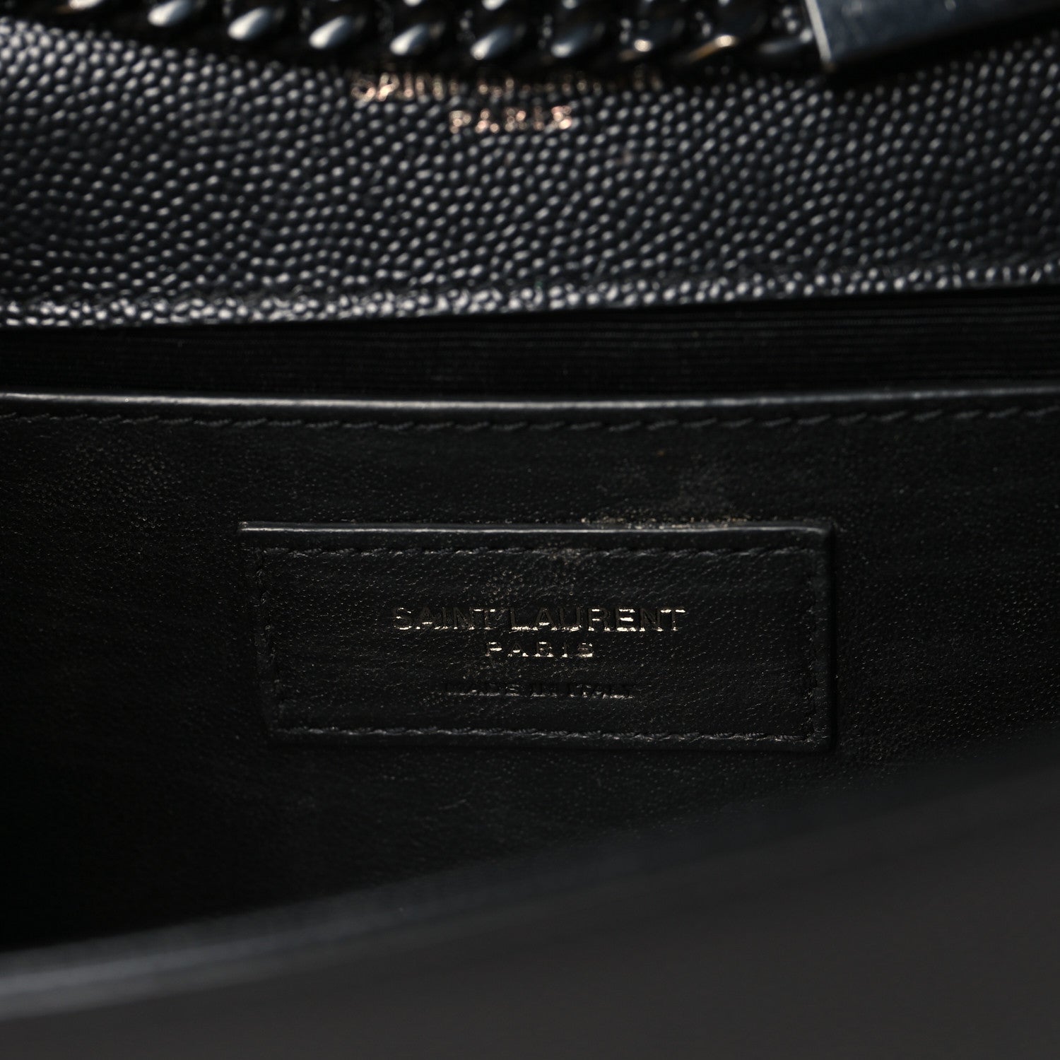 Saint Laurent Grain De Poudre Small Monogram Monochrome Kate Satchel Black 6 of 9