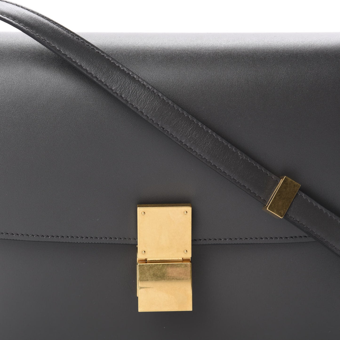 Box Calfskin Medium Classic Box Flap Bag Anthracite