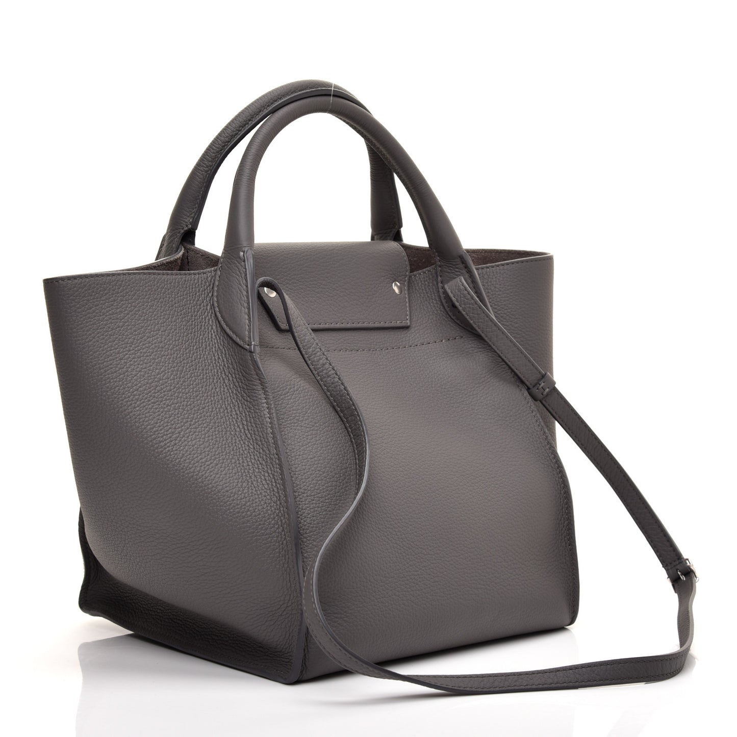 Supple Grained Calfskin Small Big Bag Anthracite