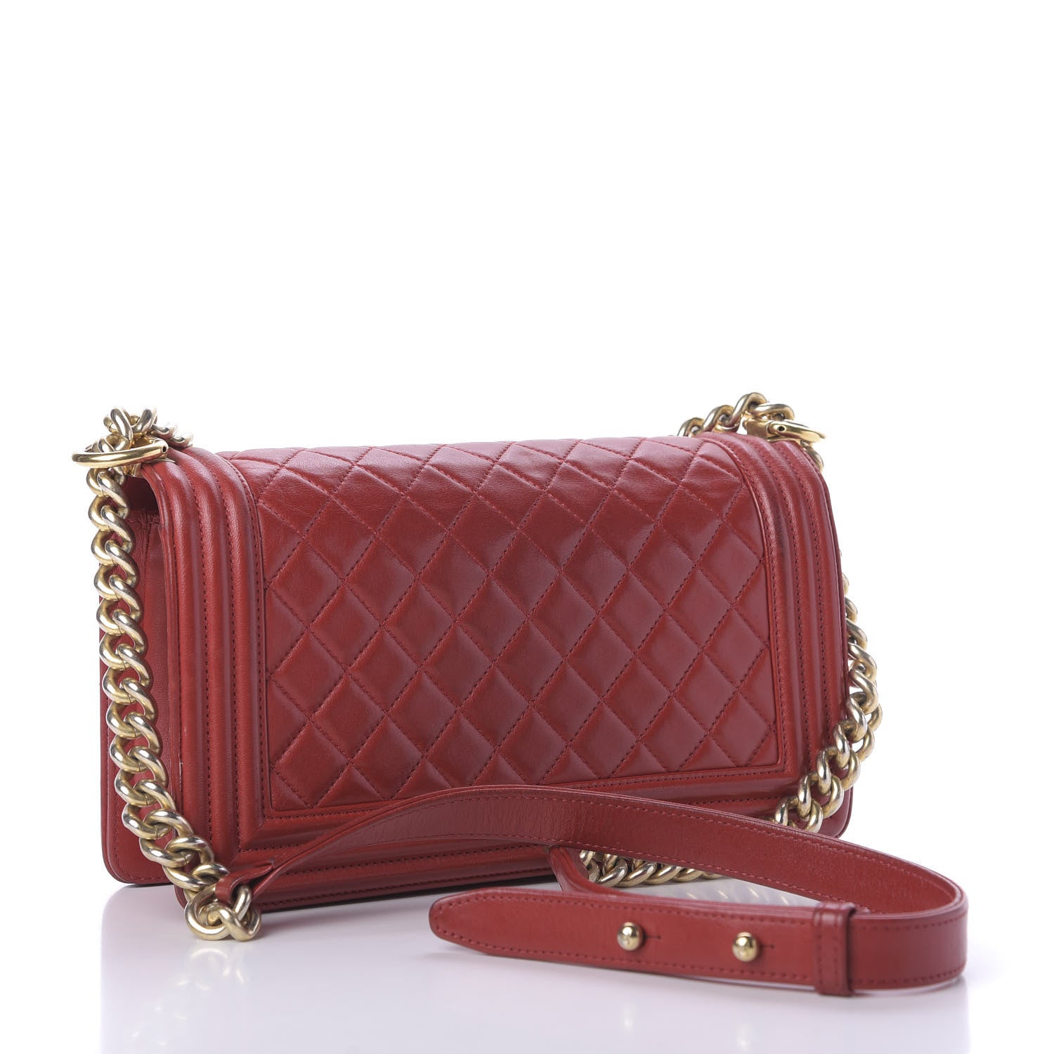Chanel Lambskin Quilted Medium Boy Flap Red 3 of 9