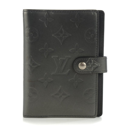 Louis Vuitton Monogram Mat Small Ring Agenda Cover Black 1 of 7