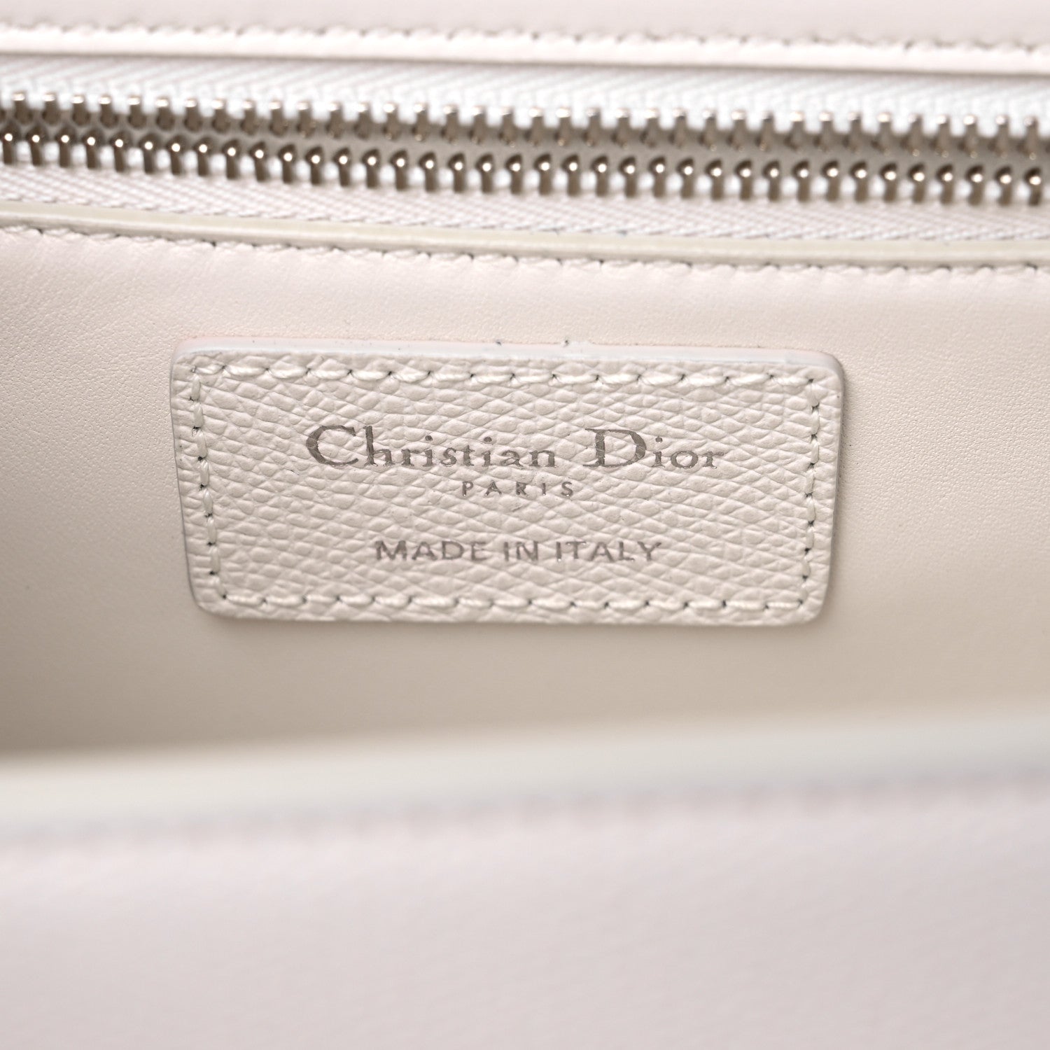 Christian Dior Grained Calfskin 30 Montaigne Chain Flap Bag White 6 of 6