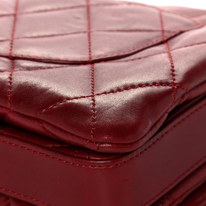 Chanel Lambskin Quilted Jumbo Chanel 3 Flap Red 12 of 16