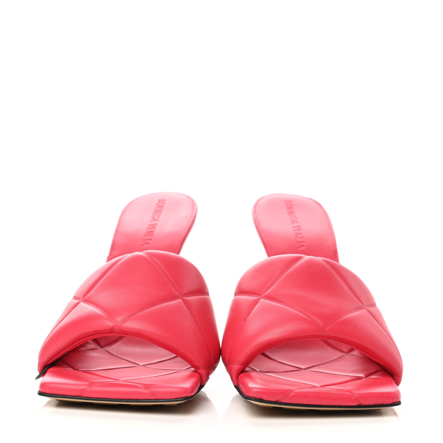 Bottega Veneta Nappa Quilted Rubber Lido Mule Sandals 39 Lollipop 2 of 7