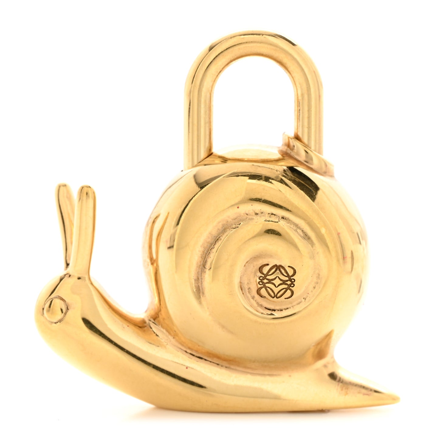 Metal Snail Lock Charm Gold