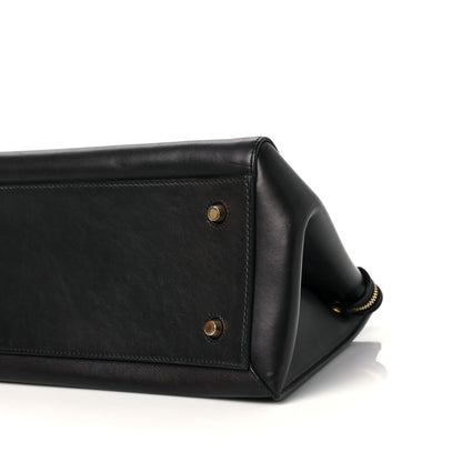 Celine Smooth Calfskin Medium Bi-Color Edge Shoulder Bag Black Navy 8 of 8