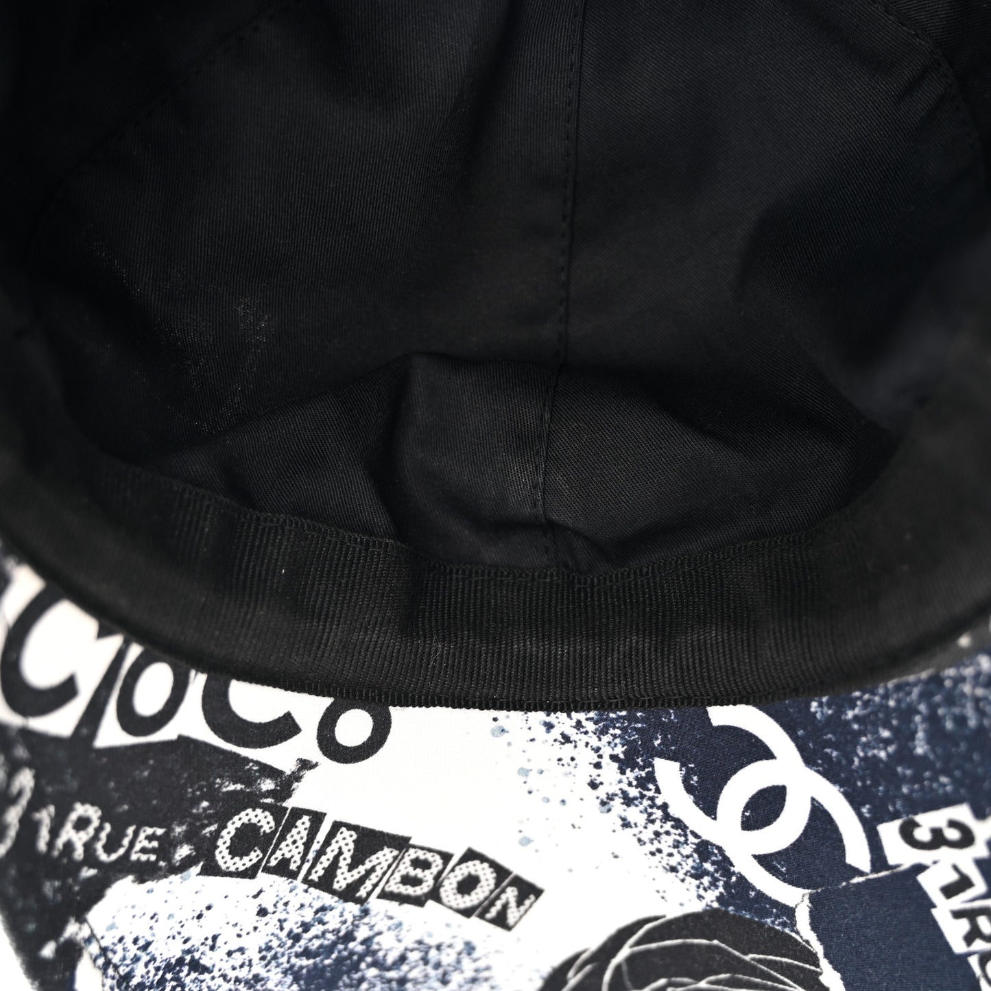 Cotton Coco Print Cap Hat Navy Black White