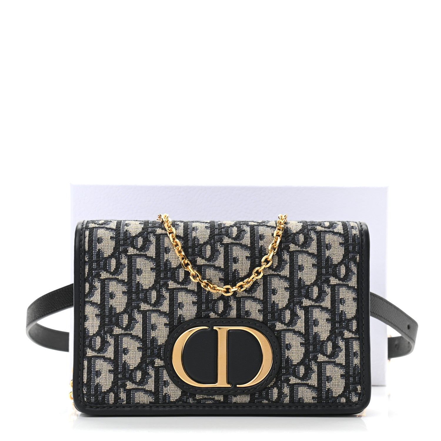 Christian Dior Oblique 30 Montaigne 2-In-1 Pouch Blue 9 of 9