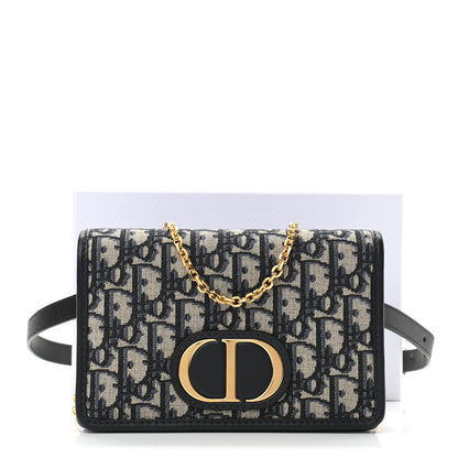 Christian Dior Oblique 30 Montaigne 2-In-1 Pouch Blue 9 of 9