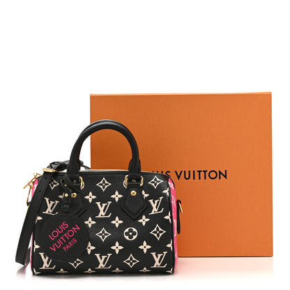 Louis Vuitton Empreinte Monogram Spring in the City Speedy Bandouliere 20 Black White Pink 10 of 10