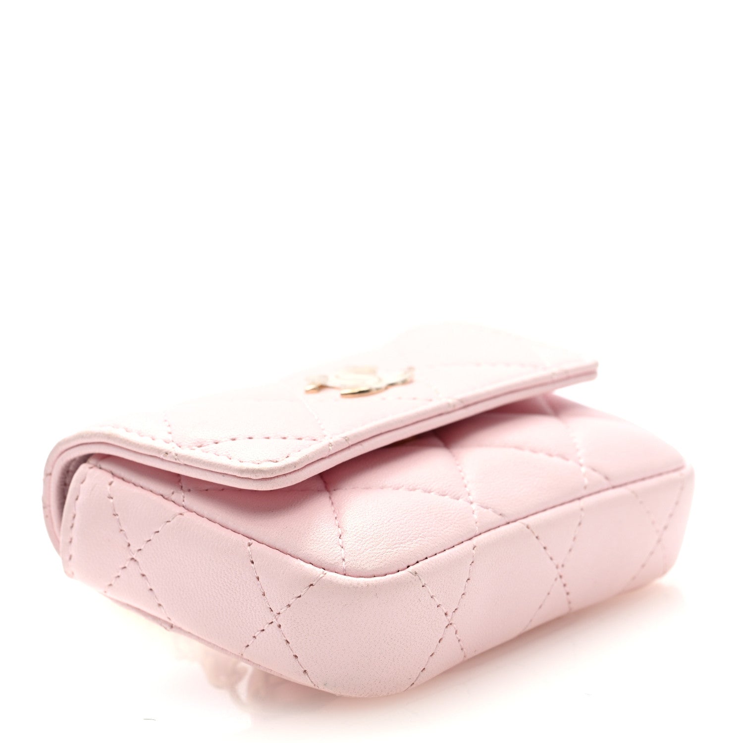 Chanel Lambskin Quilted Pearl Chain Belt Bag Light Pink 4 of 10