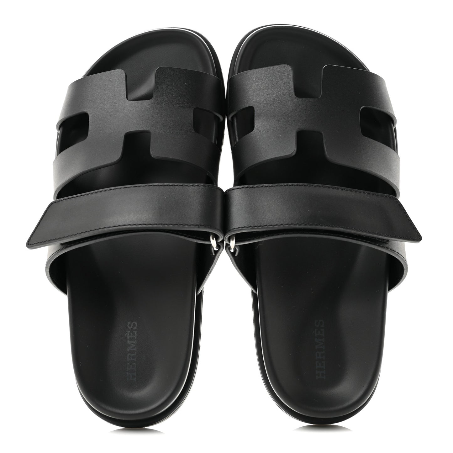 Calfskin Womens Chypre Sandals 36.5 Black