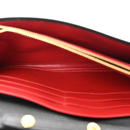 Prada Saffiano Lux Chain Wallet Black 5 of 12