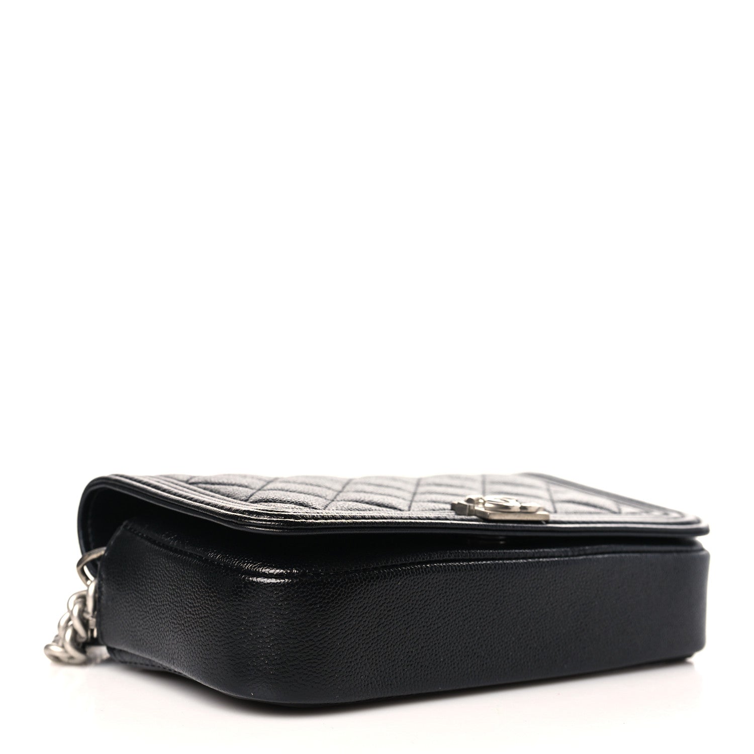 Chanel Caviar Quilted Boy Phone Holder Wallet On Chain Black 4 of 11