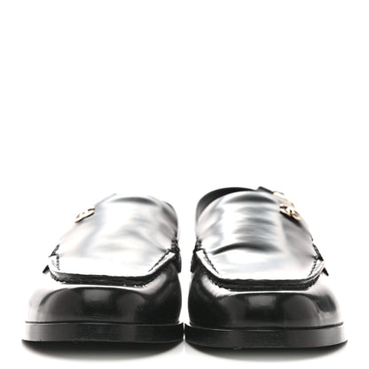 Chanel Shiny Calfskin Slingback Loafers 36.5 Black 3 of 10
