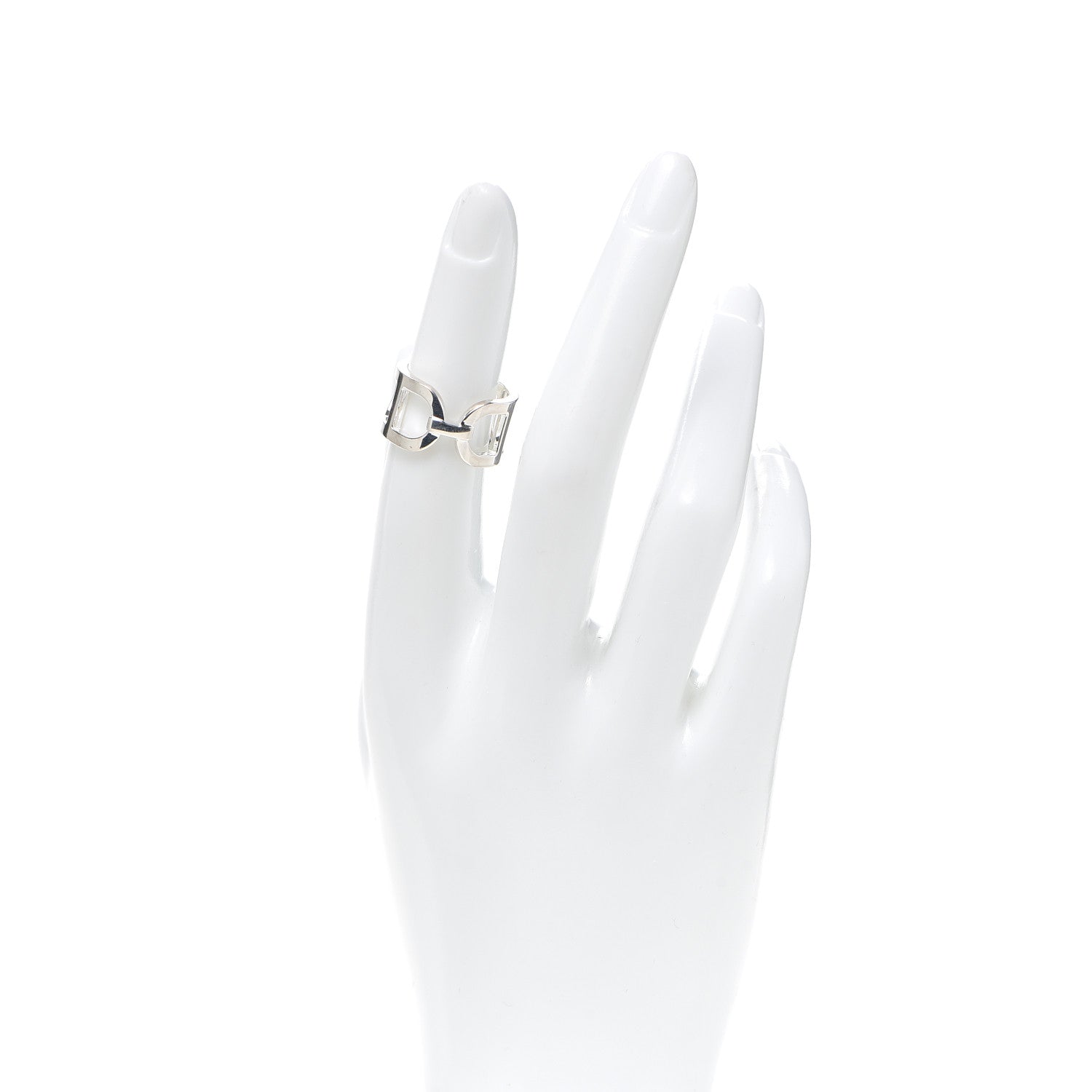 Hermes Sterling Silver MM Ever Chaine d'Ancre Ring 50 5.25 2 of 5