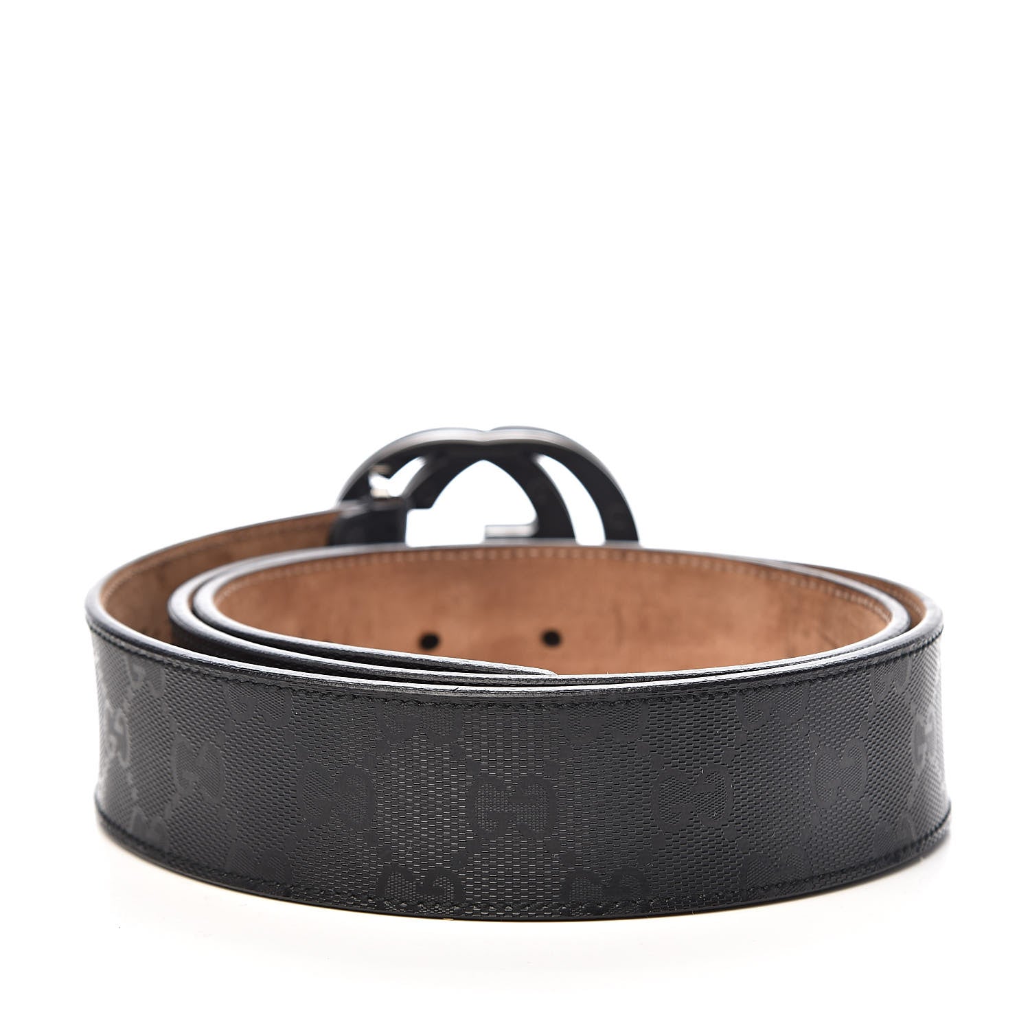 Gucci Imprime Monogram Interlocking G Belt 95 38 Black 3 of 11
