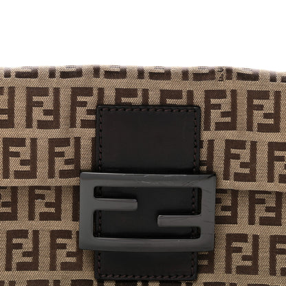 Fendi Zucchino Mini Baguette Mogano Panna Bruciato 7 of 9