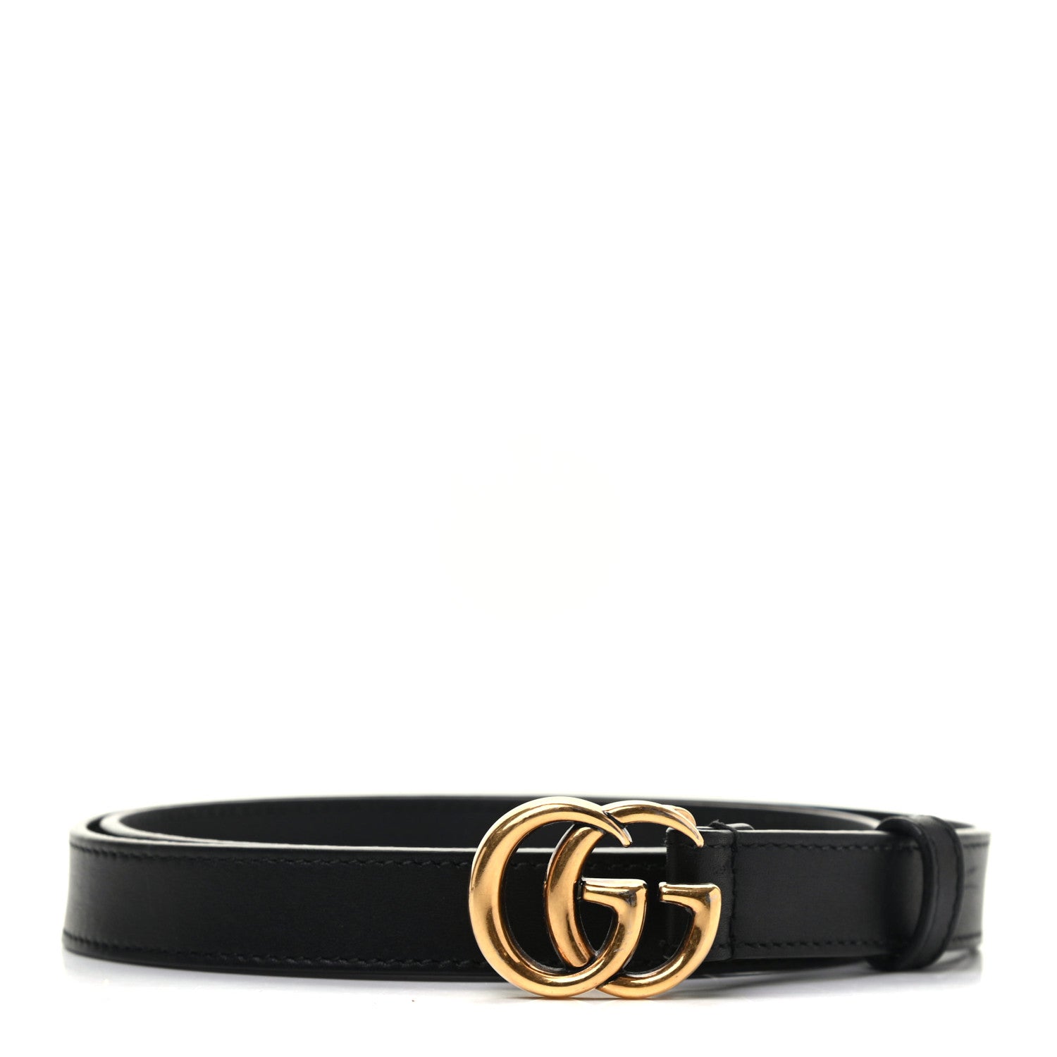 Gucci Calfskin Double G 20mm Belt 80 32 Black 1 of 5