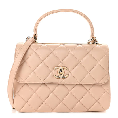 Chanel Lambskin Quilted Small Trendy CC Dual Handle Flap Bag Beige 1 of 8