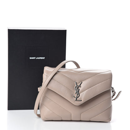 Saint Laurent Calfskin Y Quilted Monogram Toy Loulou Satchel Light Natural 10 of 10