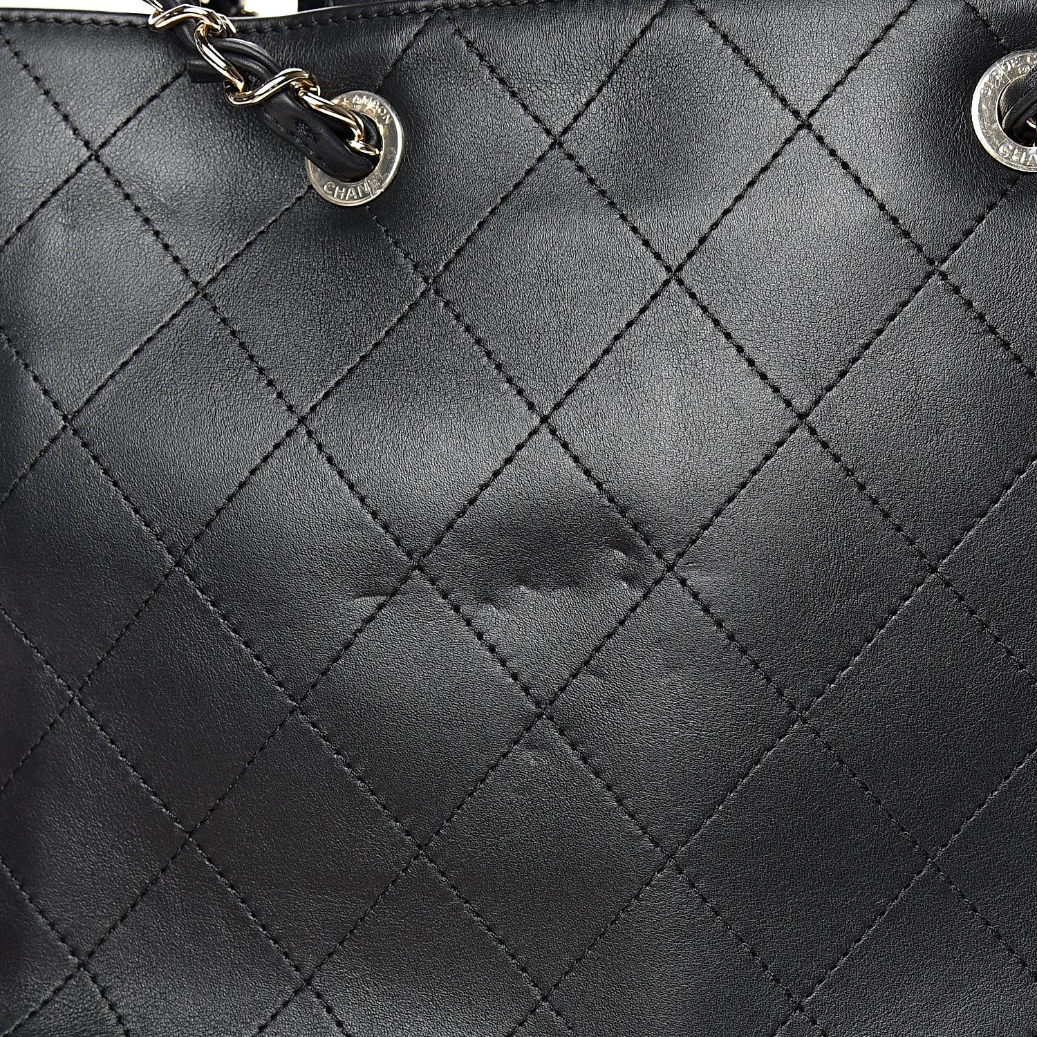 Chanel Calfskin Large Serial Shopper Tote Black 12 of 13