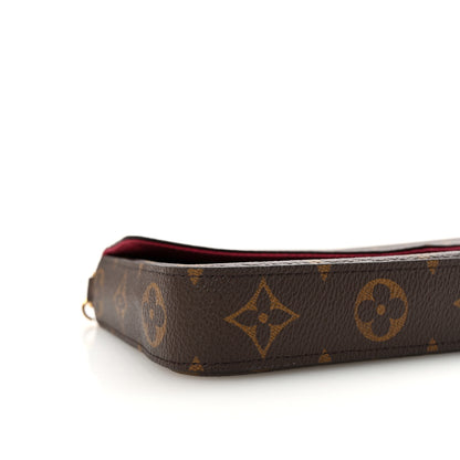 Louis Vuitton Monogram Pochette Felicie Chain Wallet Fuchsia 8 of 10