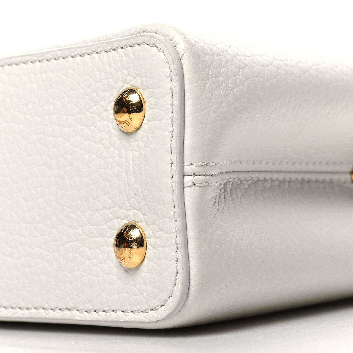 Louis Vuitton Taurillon Flower Chain Capucines Mini Snow 10 of 11