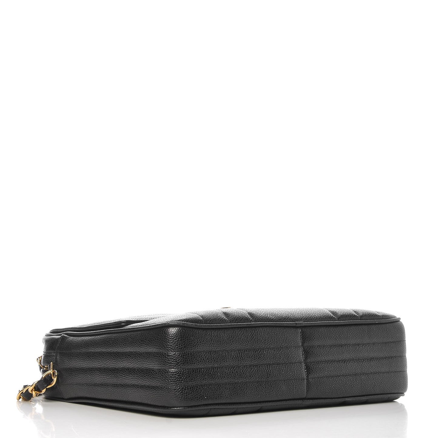 Caviar Vertical Quilt Camera Bag Black