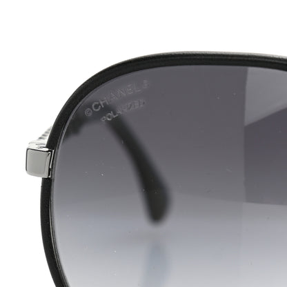 Chanel Polarized Pilot Winter Sunglasses 4219-Q Black 5 of 7