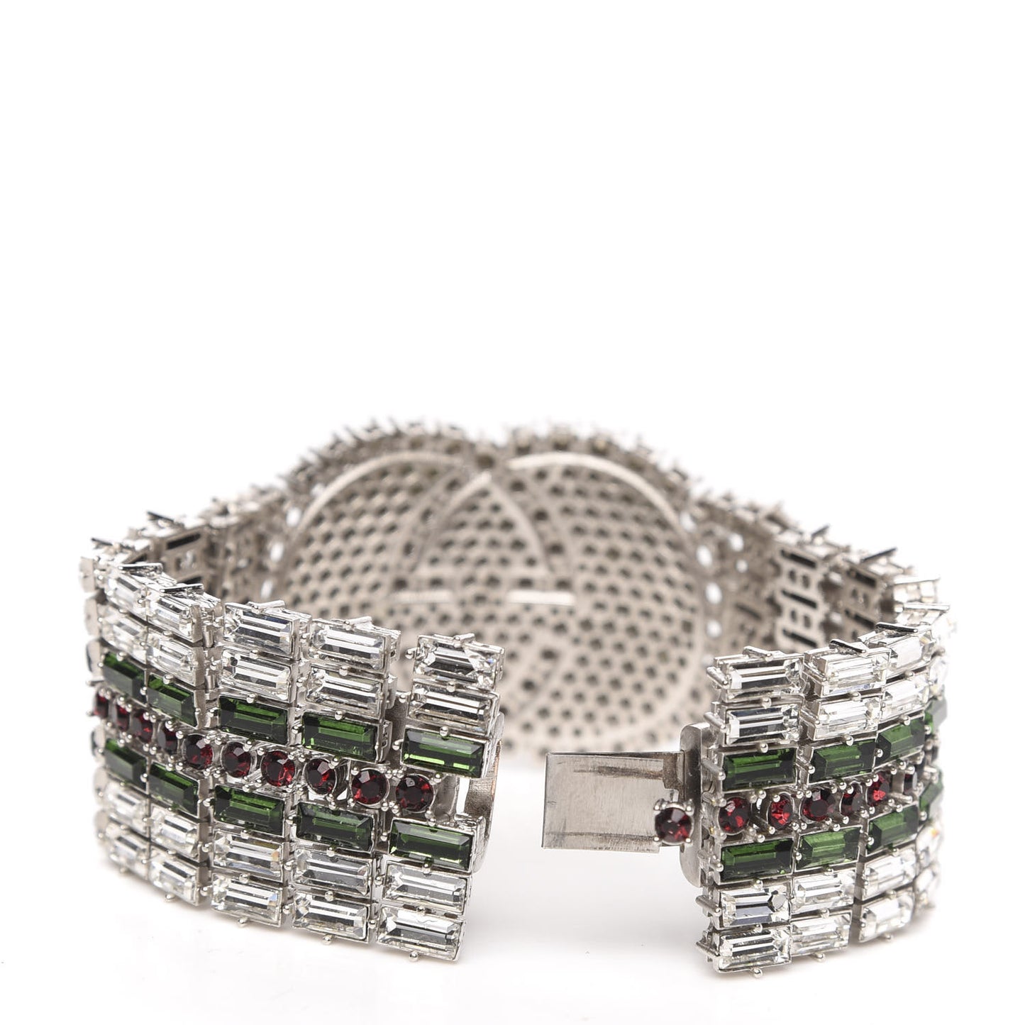 Crystals Double G Web Tennis Bracelet L Multicolor