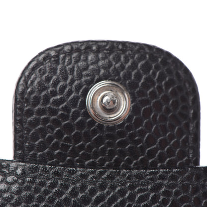 Chanel Caviar Quilted Large Gusset Flap Wallet Black 10 of 11