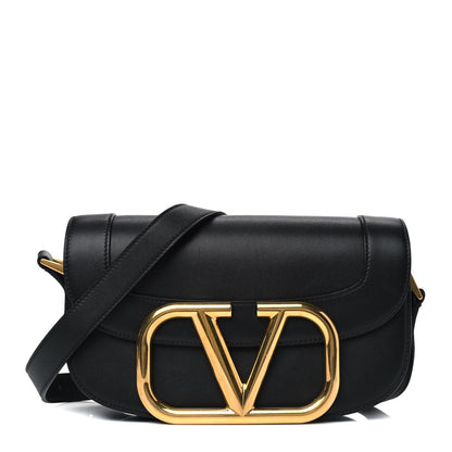 Valentino Garavani Smooth Calfskin Supervee Shoulder Bag Black 1 of 4