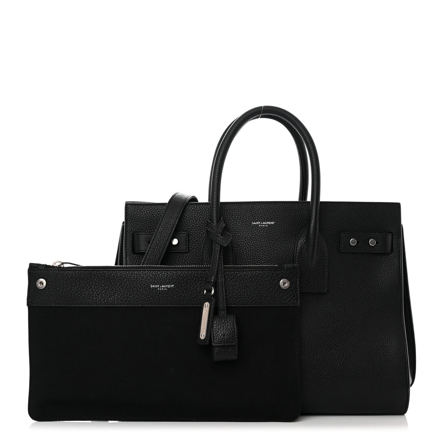 Grained Calfskin Small Supple Sac De Jour Black