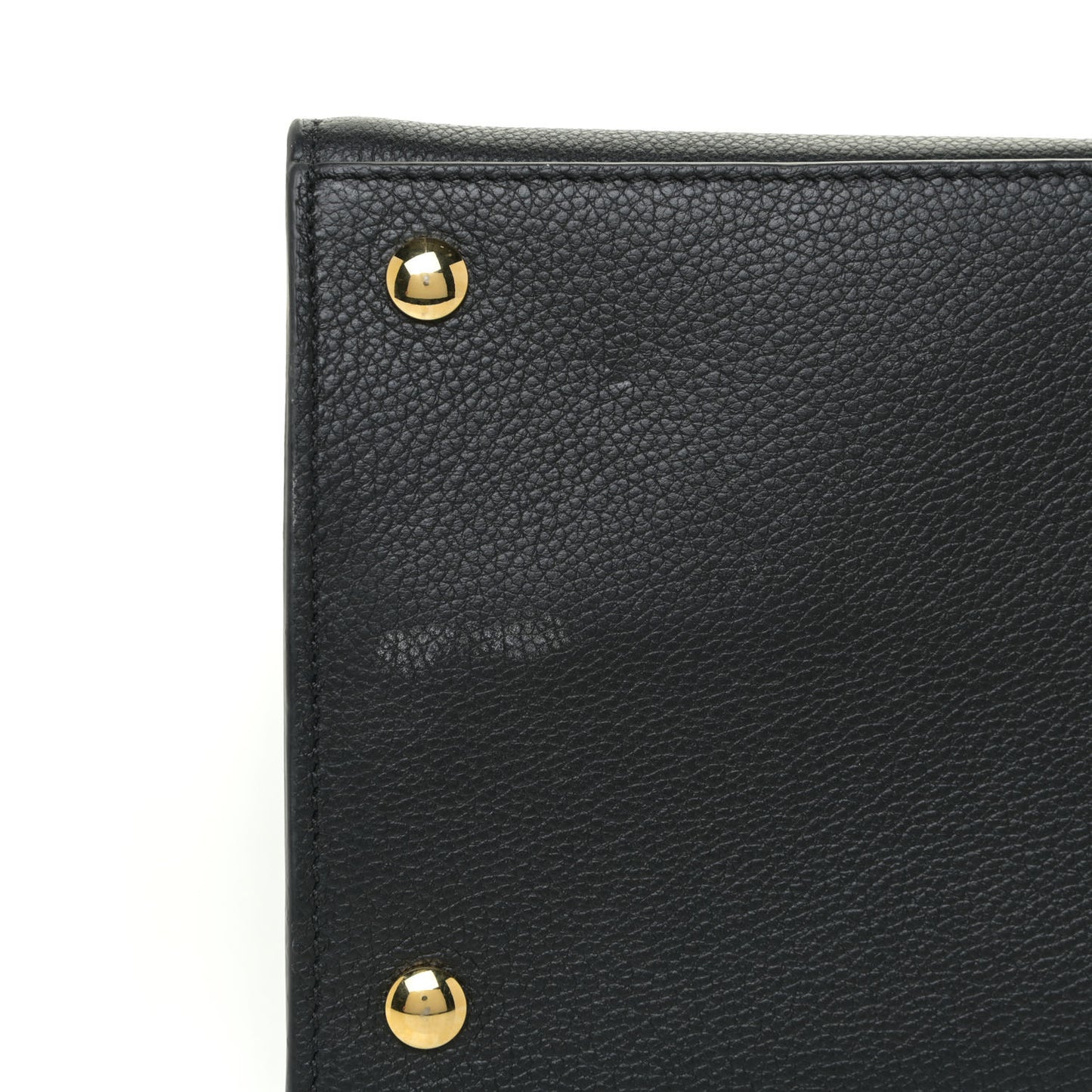 Grainy Calfskin Large Title Bag Black