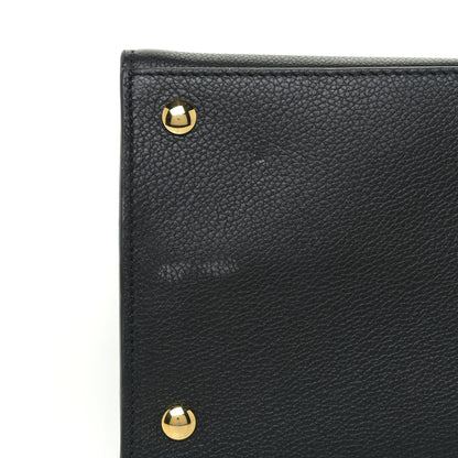Burberry Grainy Calfskin Large Title Bag Black 11 of 14