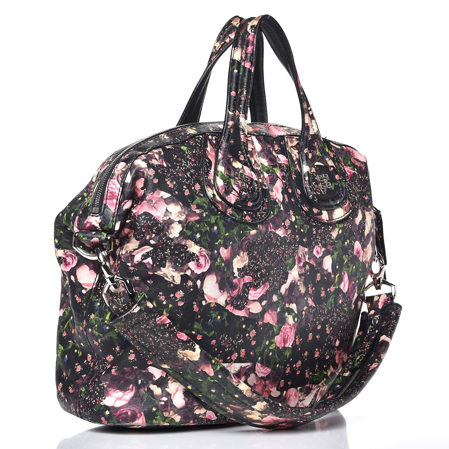 Givenchy Lambskin Roses Camouflage Print Medium Nightingale Black 4 of 11