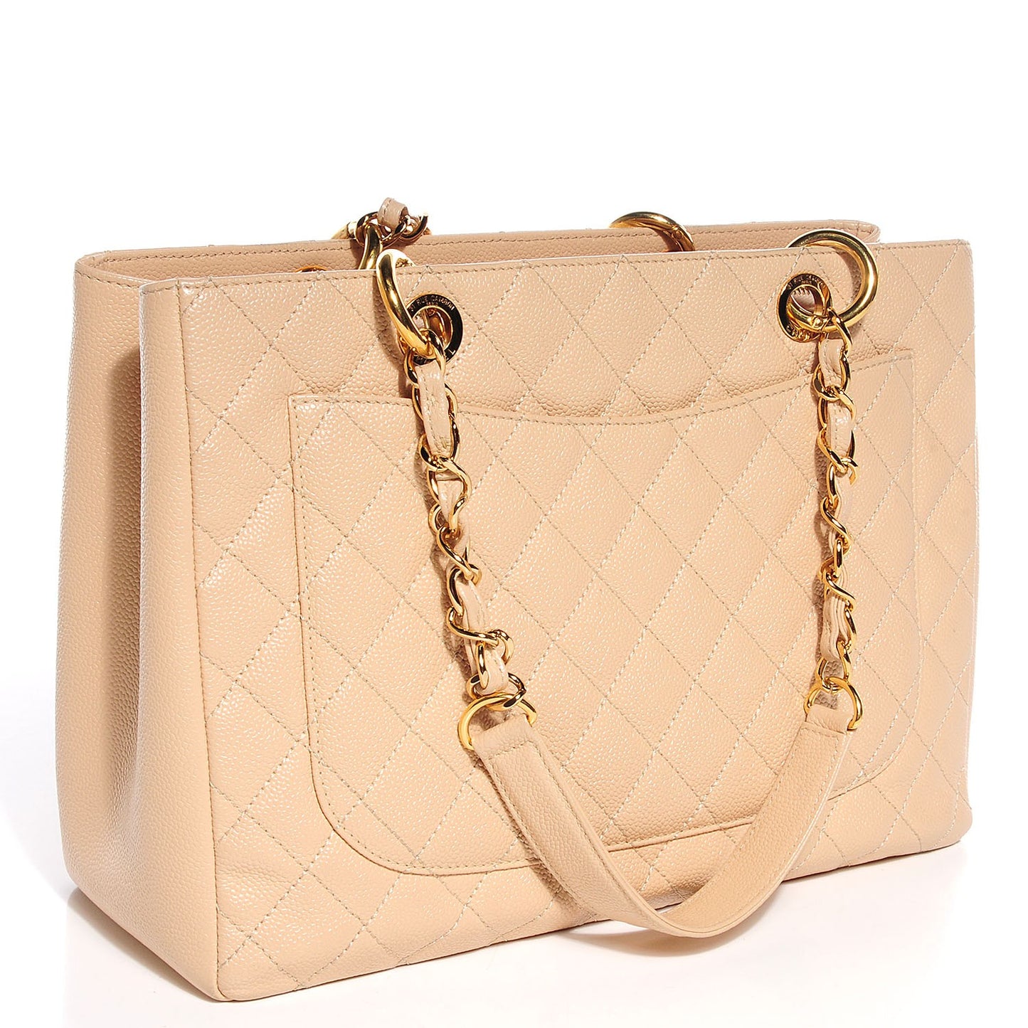 Caviar Grand Shopping Tote GST Beige Clair