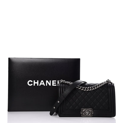 Chanel Caviar Quilted Medium Boy Flap Black 9 of 9