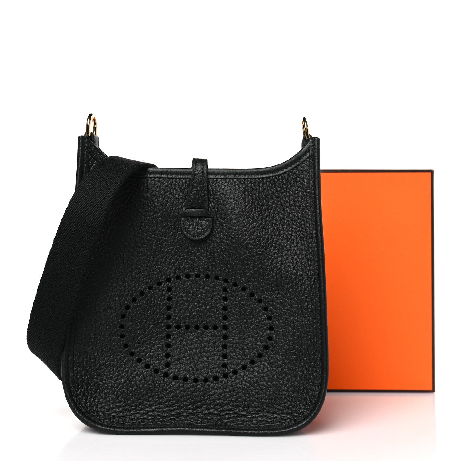 Hermes Taurillon Clemence Evelyne TPM Black 10 of 10