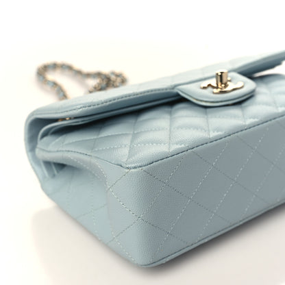 Chanel Caviar Quilted Small Double Flap Light Blue 8 of 10