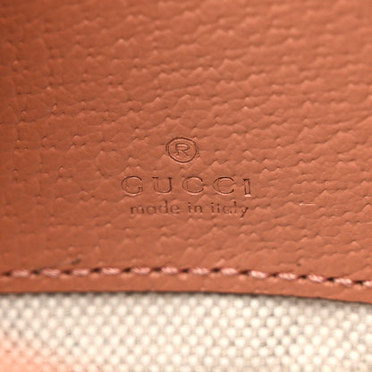 Gucci GG Supreme Monogram Textured Calfskin Web Mini Ophidia Half Moon Hobo Rose Pink 6 of 10