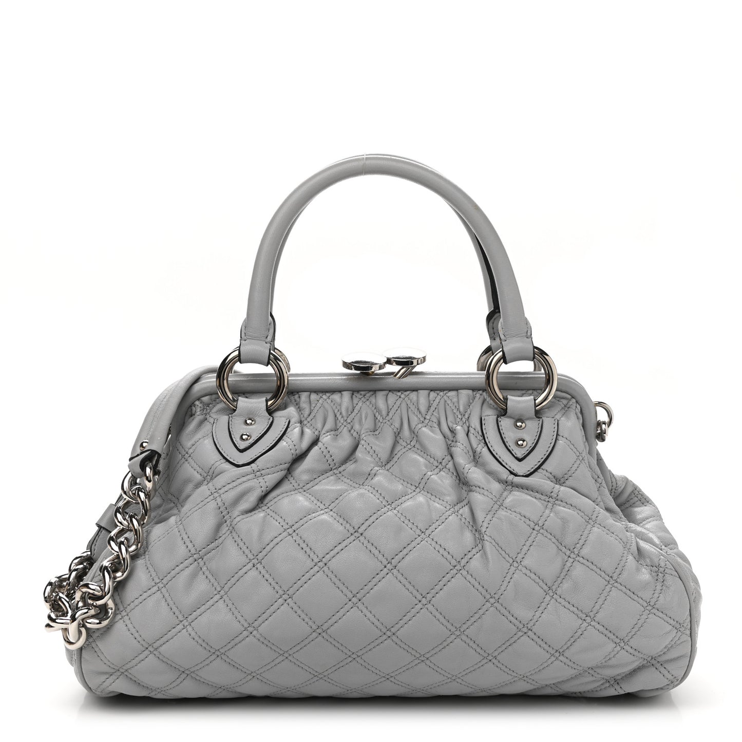 Calfskin Quilted Stam Grey