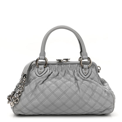 Marc Jacobs Calfskin Quilted Stam Grey 1 of 14