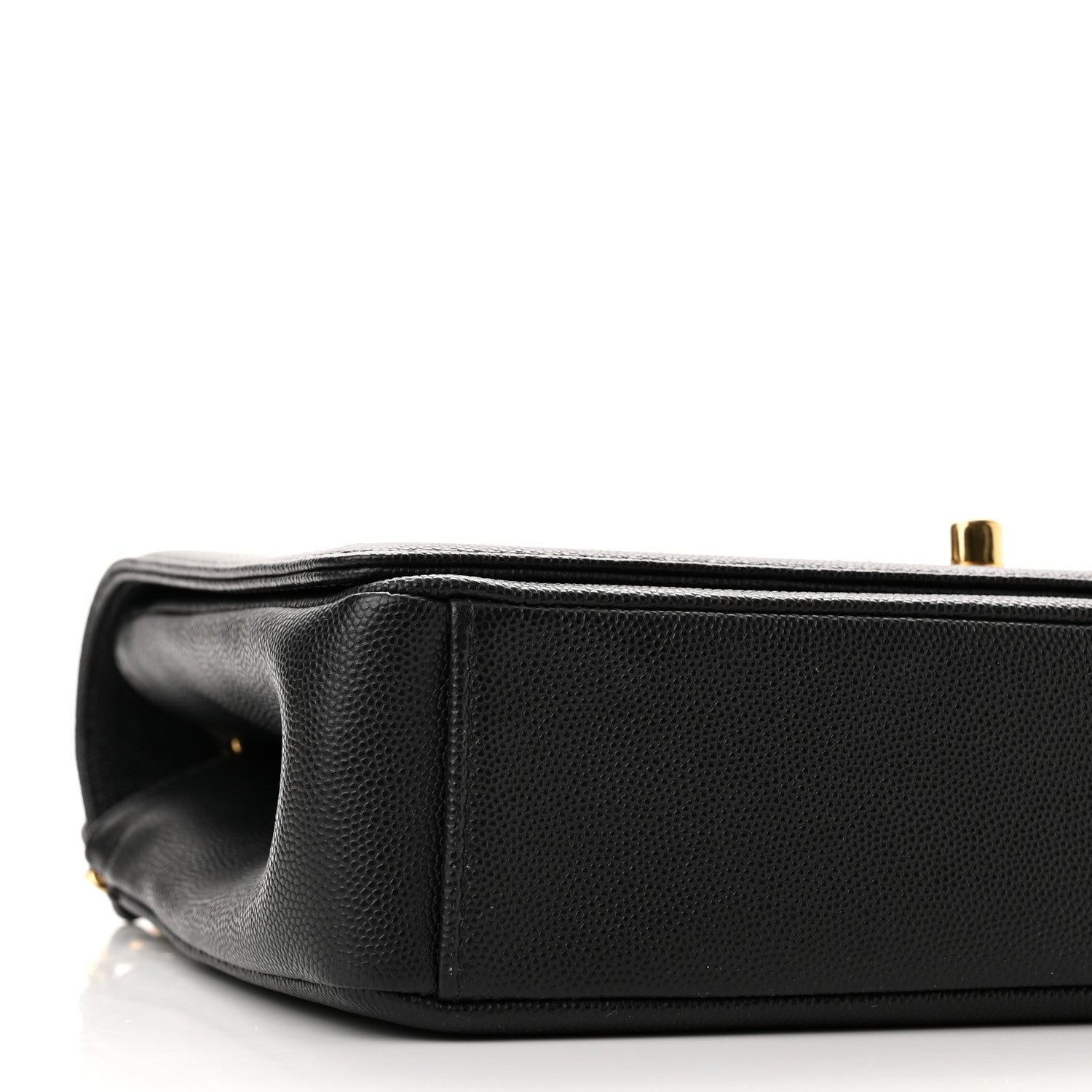 Chanel Grained Calfskin Embroidered Captain Gold Flap Bag Black 9 of 11