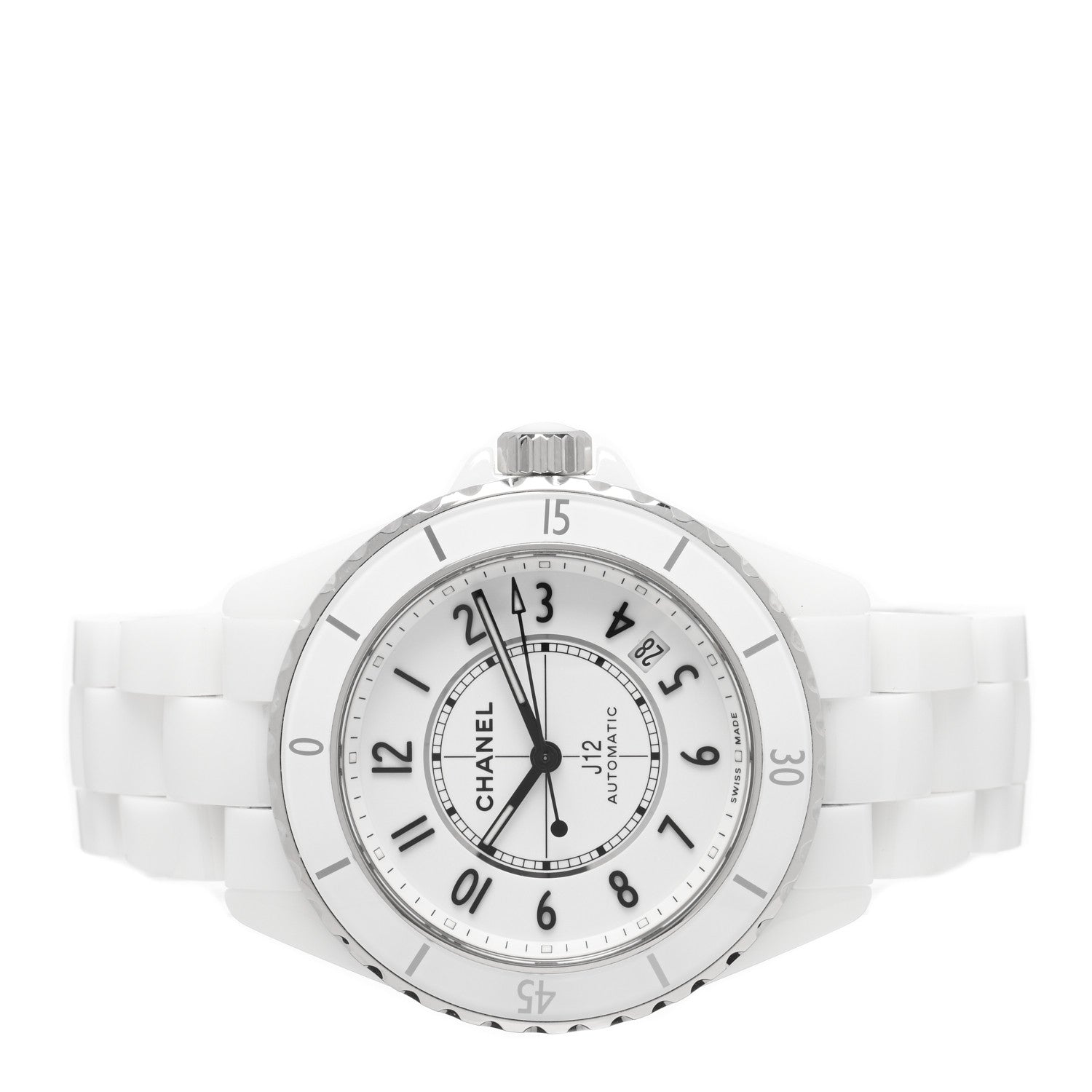 Chanel Stainless Steel Ceramic 38mm J12 Automatic Watch White 2 of 5