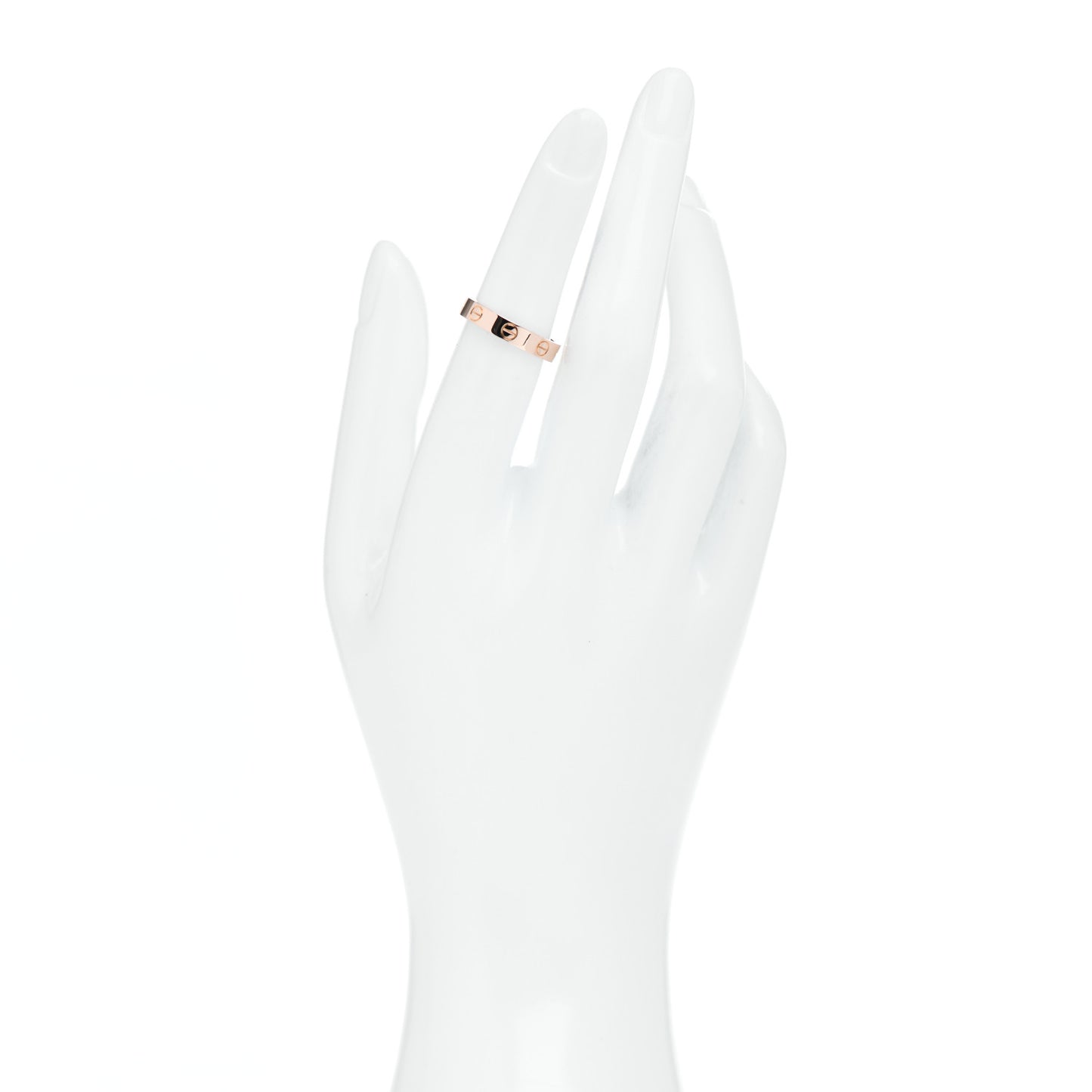 18K Pink Gold 3.5mm LOVE Wedding Band Ring 51 5.75