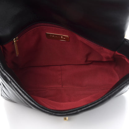 Chanel Goatskin Quilted Medium 19 Flap Black 5 of 12